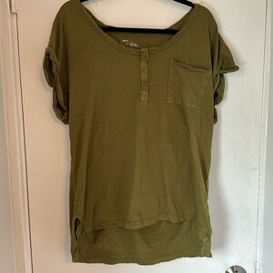OLIVE GREEN AERIE SHIRT